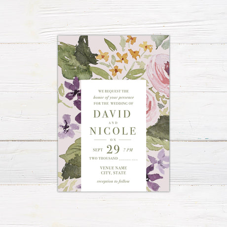 Pastel Flower Invitations - goprintplus