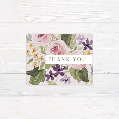 Pastel Flower Thank You Card - goprintplus