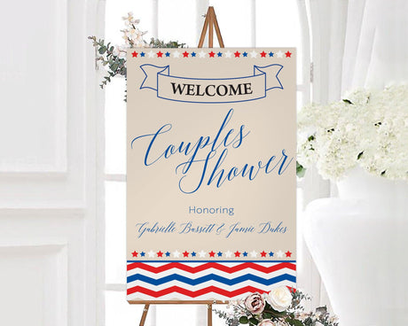 Patriotic Chevron Invitation - goprintplus