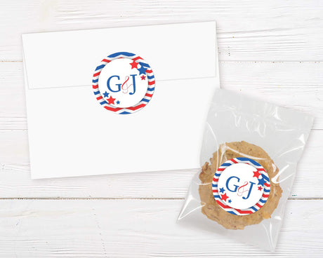 Patriotic Chevron Invitation - goprintplus