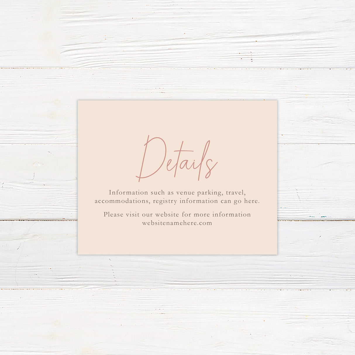 Peach Daisy Details Cards - goprintplus