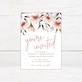 Peach Daisy Invitations - goprintplus