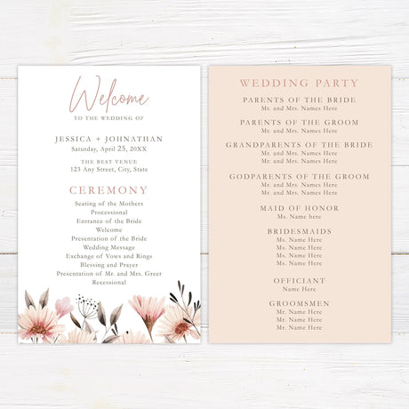 Peach Daisy Invitations - goprintplus