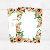 Peach Floral Invitation - goprintplus