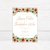 Peach Floral Invitation - goprintplus