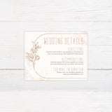 Peach Floral Lineart Invitation - goprintplus