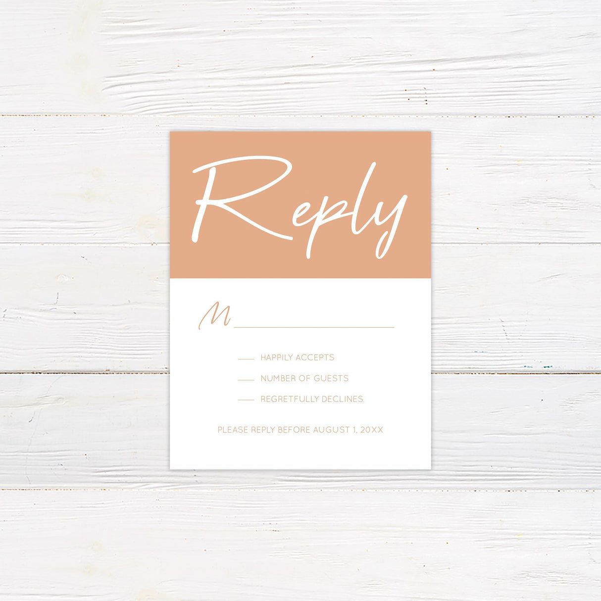 Peach Floral RSVP - goprintplus