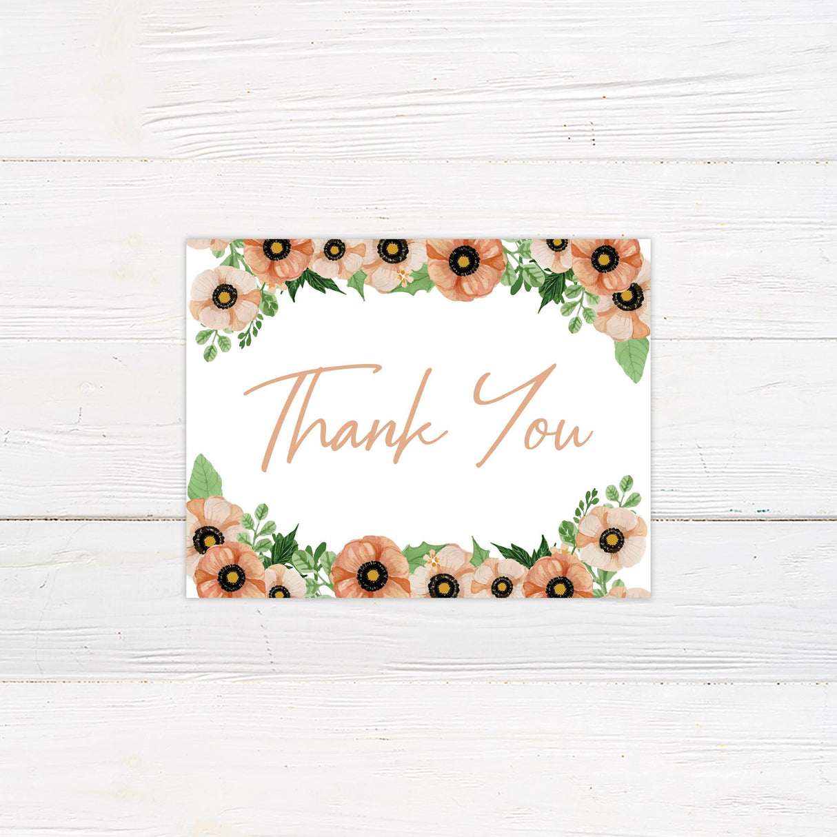 Peach Floral Invitation - goprintplus