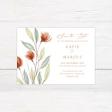 Peach Minimalist Floral Invitation - goprintplus