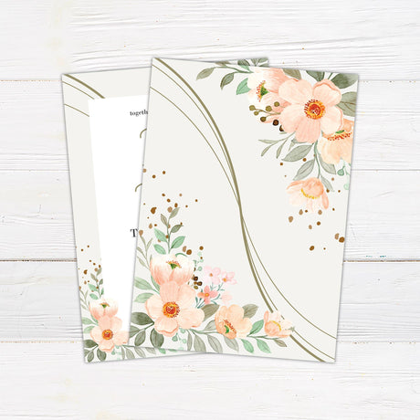 Peach Wildflower Invitations - goprintplus