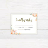 Peach Wildflower Invitations - goprintplus