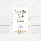 Peach Wildflower Invitations - goprintplus