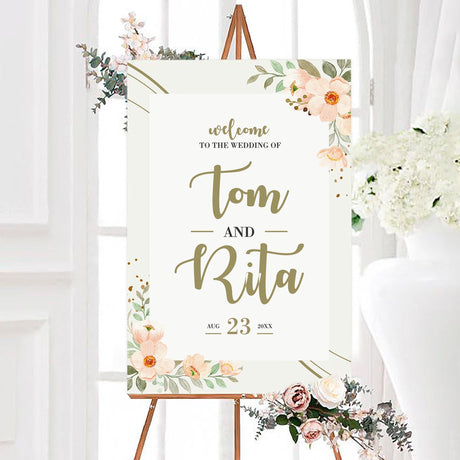 Peach Wildflower Sign - goprintplus