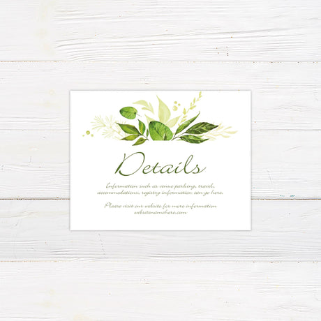 Peering Greenery Details Cards - goprintplus