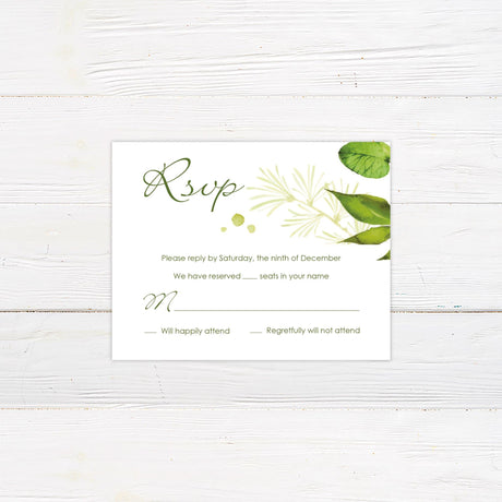 Peering Greenery Invitations - goprintplus