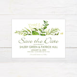 Peering Greenery Invitations - goprintplus