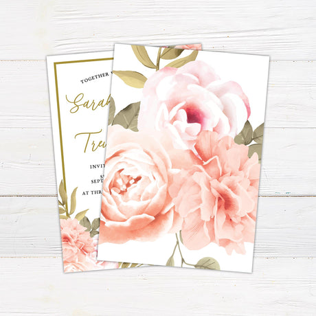 Peony Dream Invitations - goprintplus