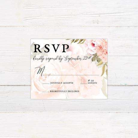 Peony Dream Invitations - goprintplus