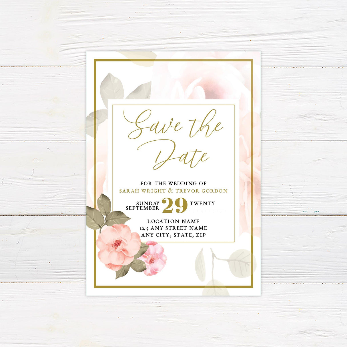 Peony Dream Save The Date - goprintplus