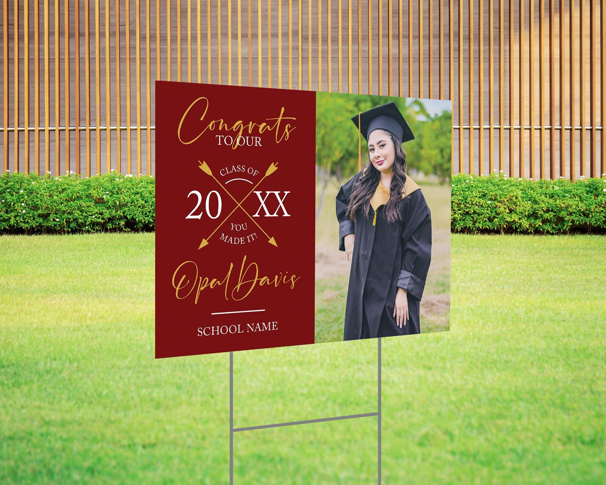 Photo Graduation Yard Sign - goprintplus