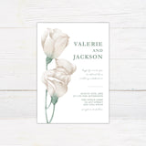 Picked White Roses Invitations - goprintplus