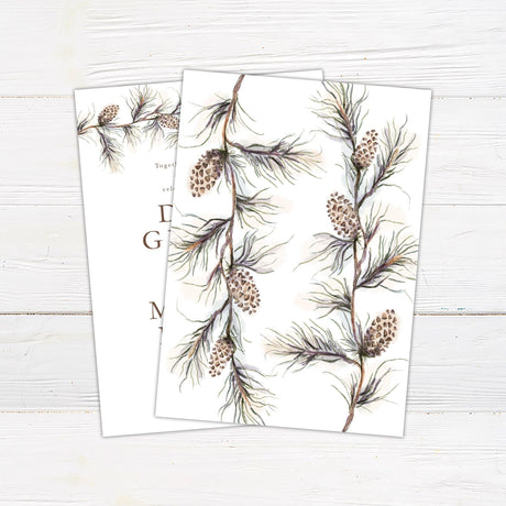 Pine Branch Invitations - goprintplus