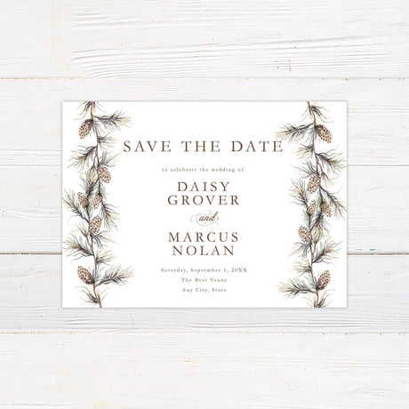 Pine Branch Invitations - goprintplus