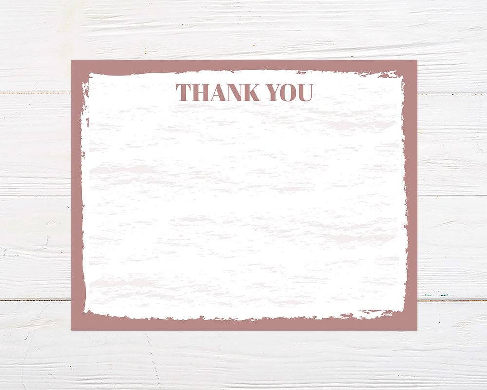 Pink Background Bridal Shower Thank You Card | Go Print Plus