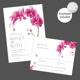 Pink Blossom Foil Invitation - goprintplus