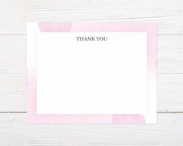 Pink Border Thank You Card - goprintplus