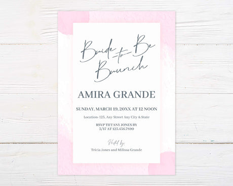 Pink Border Invitation - goprintplus