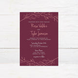 Pink Branch Invitations - goprintplus