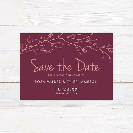 Pink Branch Invitations - goprintplus