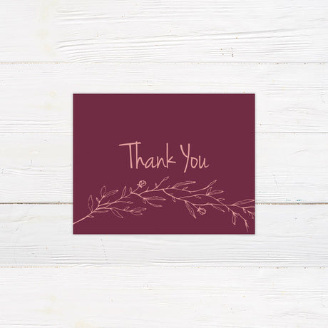 Pink Branch Thank You Card - goprintplus