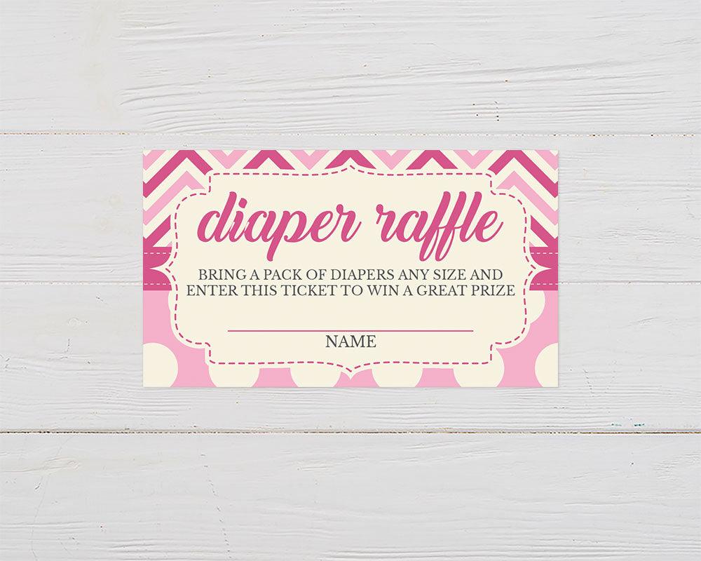 Pink Chevron and Dots Invitation - goprintplus