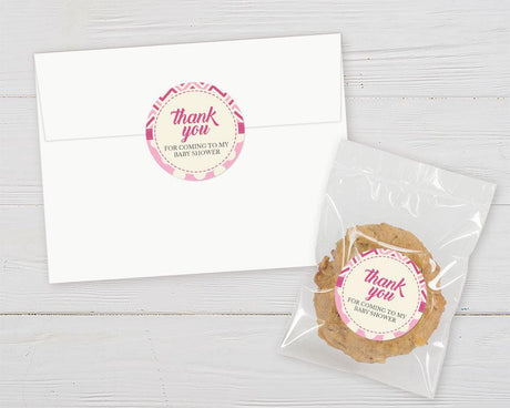 Pink Chevron and Dots Sticker - goprintplus