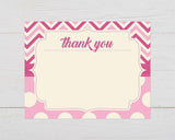 Pink Chevron and Dots Invitation - goprintplus