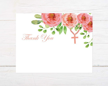 Pink Cross Thank You Card - goprintplus