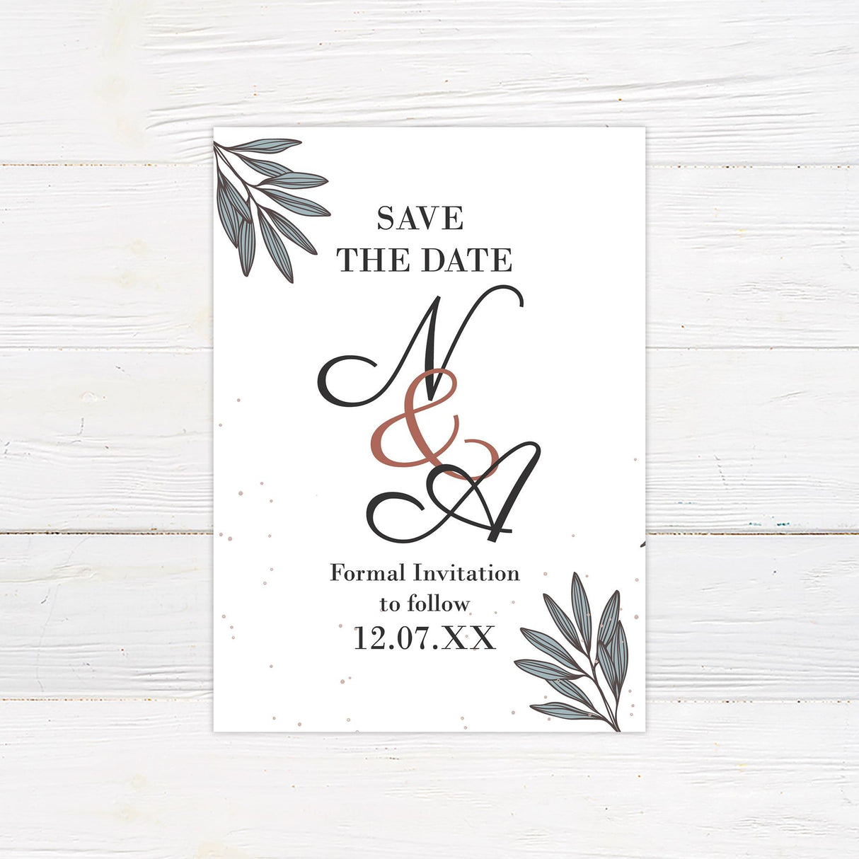 Pink Daisy Save The Date - goprintplus