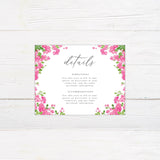 Pink Floral Arch Invitations - goprintplus