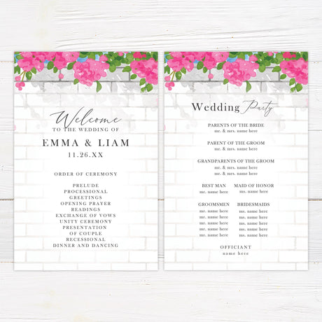 Pink Floral Arch Invitations - goprintplus