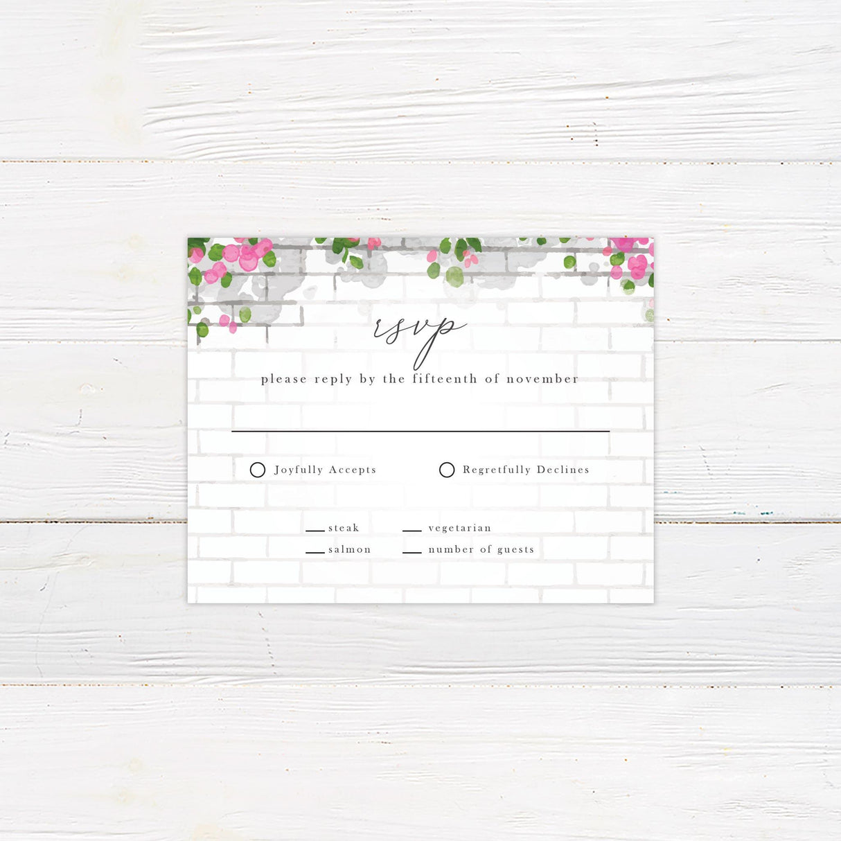 Pink Floral Arch Invitations - goprintplus