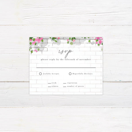 Pink Floral Arch Invitations - goprintplus