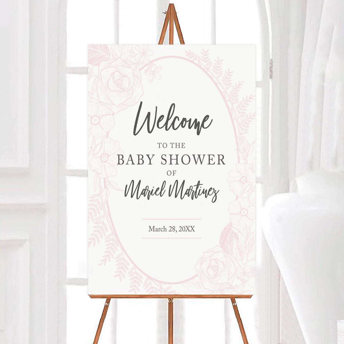 Pink Floral Sign – Go Print Plus