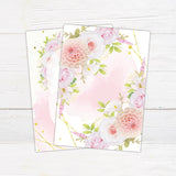 Pink Floral Border Invitations - goprintplus