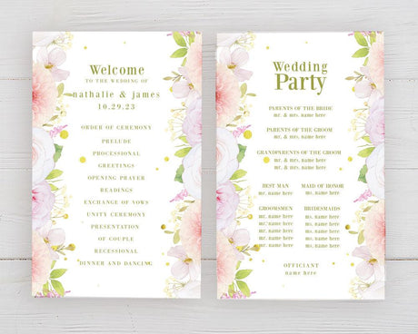 Pink Floral Border Program - goprintplus