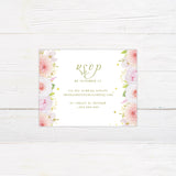 Pink Floral Border Invitations - goprintplus