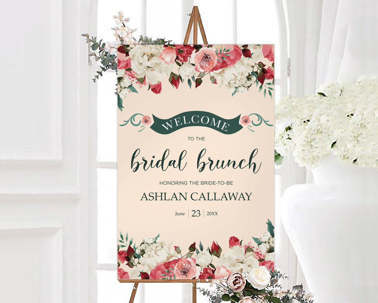 Pink Floral Brunch Invitation - goprintplus