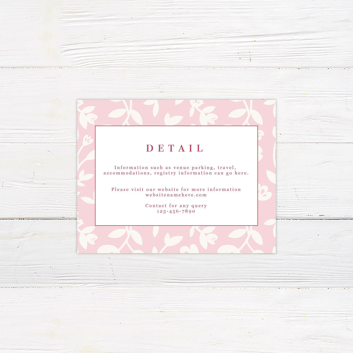 Pink Garden Invitation - goprintplus