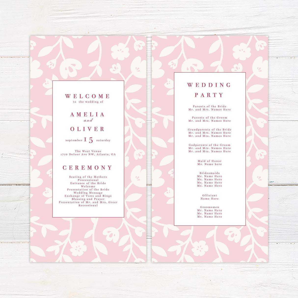 Pink Garden Invitation - goprintplus